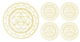 Aufkleber-Set Merkaba, gold