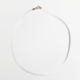 Hals-Kette Kautschukband transparent 42 cm, Verschluss 925er Silber